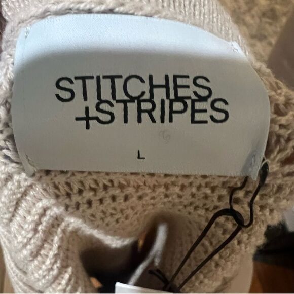 NWT Revolve Stitches and Stripes oversized sweater size large with collar - Picture 7 of 9